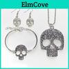 Exquisite Pendant Vintage Necklace Skull Earrings Bracelet Jewelry Set Punk Gothic Ornament