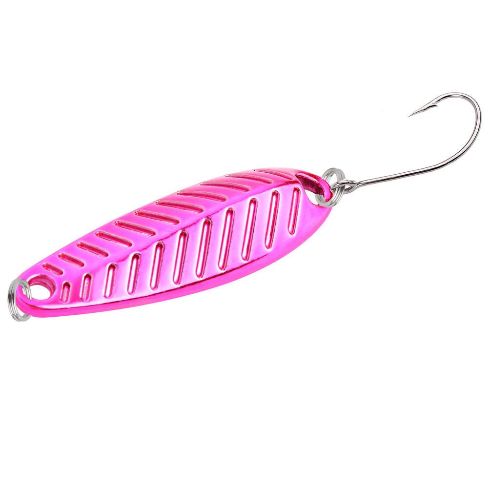 Maple Leaf Spoon-Shaped Micro Lures: Bass and Amur Zinc Alloy Baits In Gold and Silver
