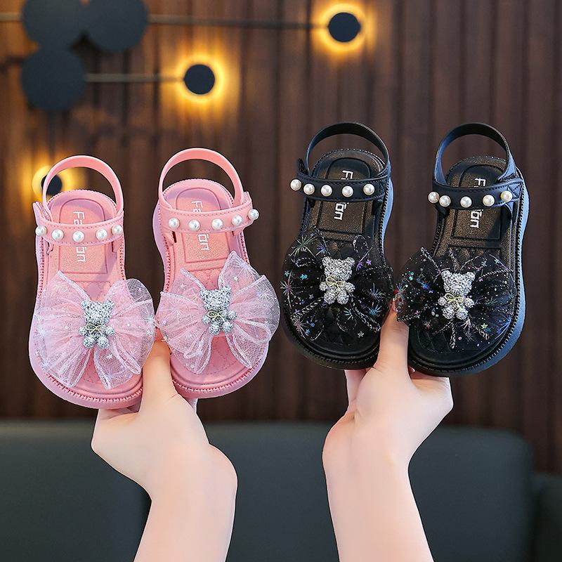 

«Сандалии Crystal Princess Soft Sole для девочек 2024 года — новая детская обувь для малышей и девочек постарше»