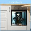 Modern Minimalist Pvc Wall Sticker For Living Room Decor With Skeleton Smile Design