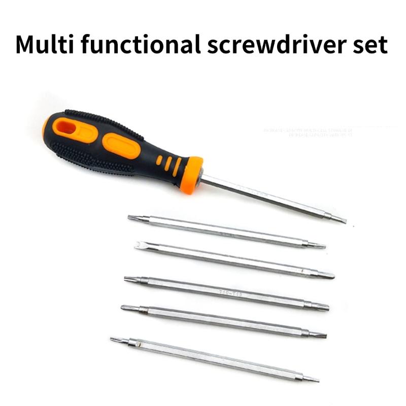 12 In 1 Strong Magnetic Screwdriver Set Flat Shaped Screwdriver Head Multifunctional Precision Maintenance Tool