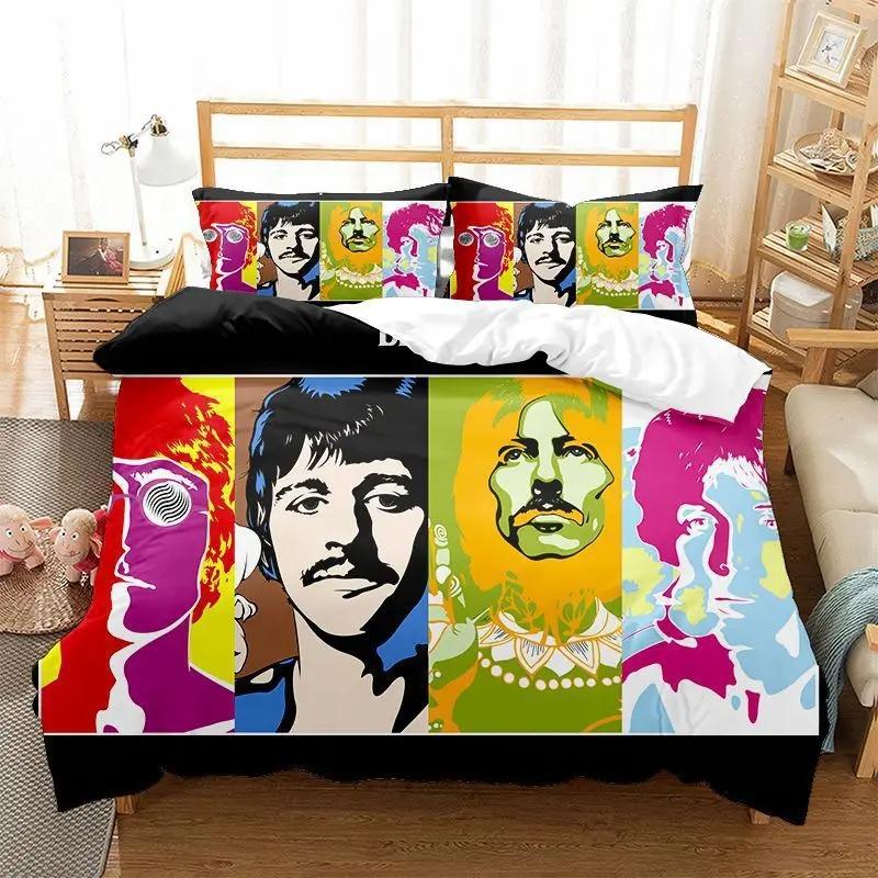 Comforter Rock Band The Fab Four Bedding Setsrock Band Mop-Tops Printed Futon Those Lads From Liverpool For Teenagers