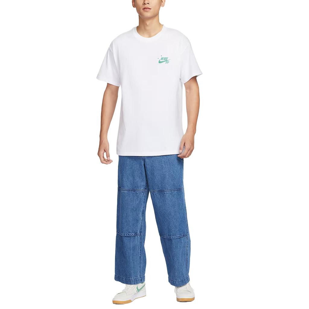 Nike SB T Shirts Men's White Crew Neck Moderate HJ0894-100