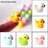 Meat Decoration Micro Landscape Candy-Colored and Carried the Duckling Create Yellow Duck Animals Decorating Resin Decoration