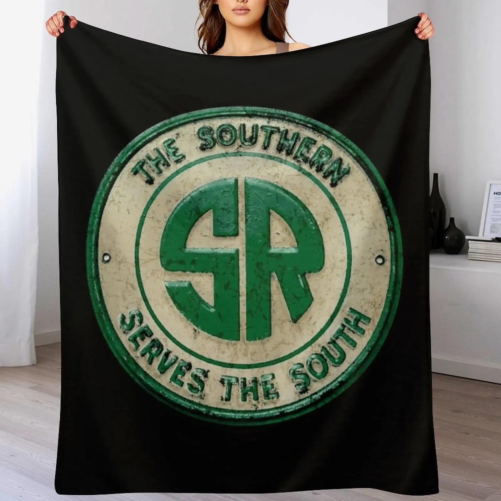 The Southern Railroad Throw Blanket Soft Sherpa Fleece Warm Blanket for Winter 102x76cm(40x30in)