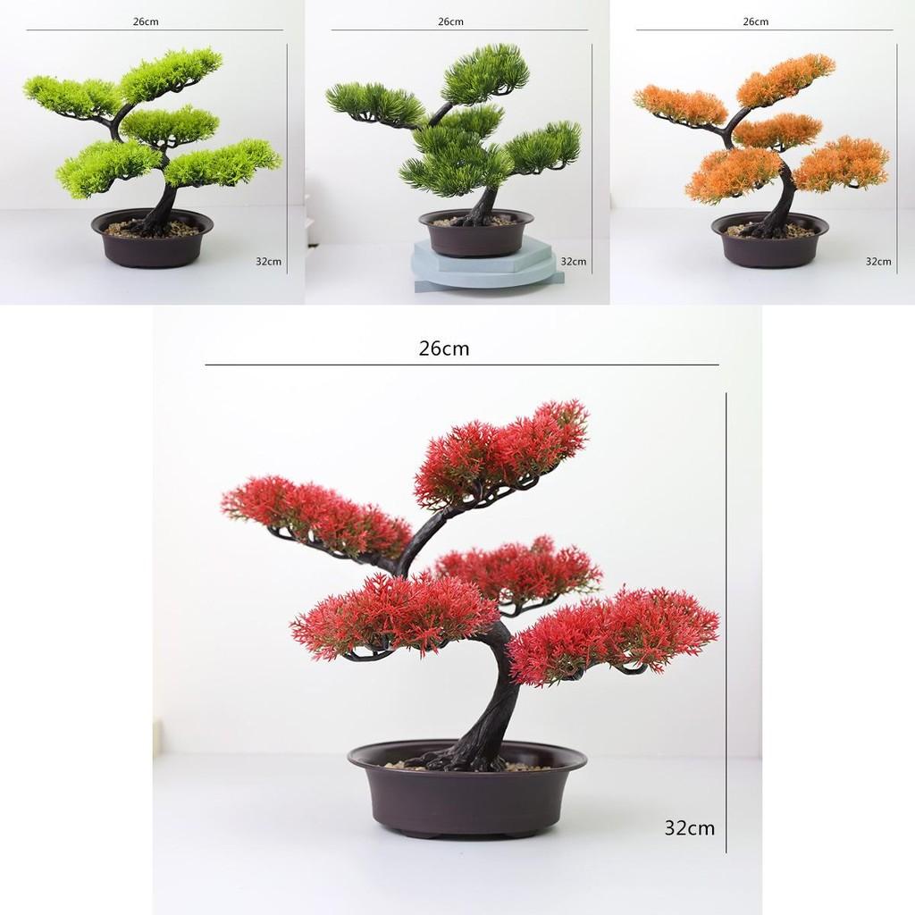 Home Decor Artificial Pine Tree With Plastic Material For Living Room And Office Display