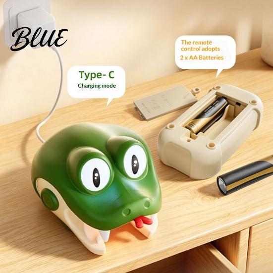 Two Player Snake Toy 1/2Pcs Magnetic Remote Control Toy Movable Eyes Electric Eating for Kids 2 Interactive RC Game with Light Sound