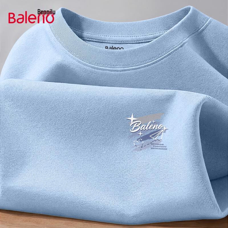 

Baleno Men s Heavyweight Pure Cotton Short Sleeve T-Shirt M