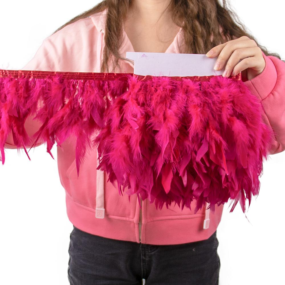 Multicolor Natural Turkey Feather Trim Ribbon 4-6 Inches Fluffy White Marabou Feathers Trims Lace for Party Skirt Clothing Decor