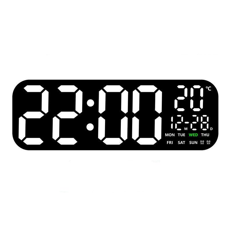 Huayang Multifunction Digital Wall Clock GH9016 19.5 Inch Large Screen with Remote Timer Dual Alarm for Living Room (as the picture,46*16cm)