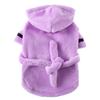 Pet Bathrobe Super Absorbent Towel Cotton White Robe Coral