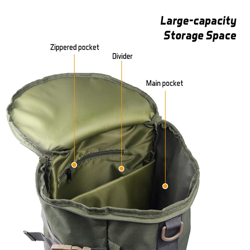 Multi Functional Large Capacity Fishing Backpack Outdoor Travel Camping Fishing Rod Reel Tackle Bag Shoulder Bag