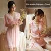 Plus Size Erotic Lace Pajamas: Sheer Two-Piece Nightdress Set