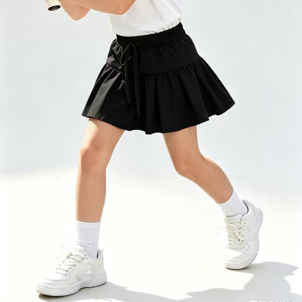 Mädchen Farbe Elastische Taille Sportlicher Rock mit Shorts für Sport, Spiel und Alltagsoutfits