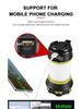 Portable Camping Lantern Lamp T6 Beads Flashlight USB Rechargeable Waterproof Emergency Outdoor Searchlight with COB Sidelight