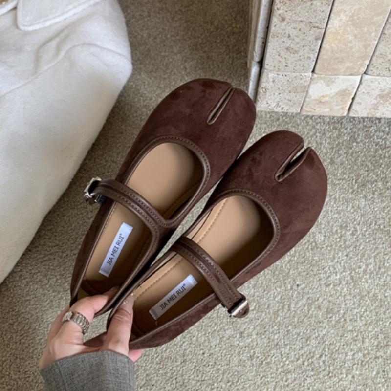 

Bailamos Бренд Женские Балетки с Раздельным Носком Женские Повседневные Лоферы Мягкие Мокасины Модные Таби Ниндзя Мэри Джейн Одинарные Туфли Женские Мудж 39 шоколадный