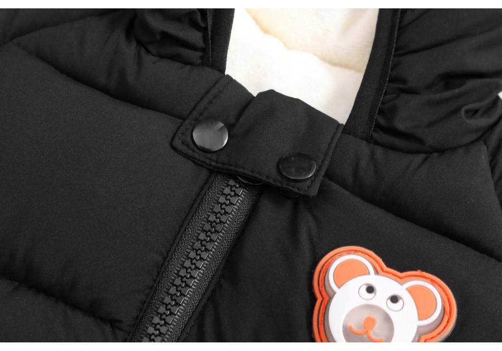 Thickened Fleece-Lined Down Jacket for Infants and Children: Winter Outerwear for Boys and Girls