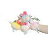 Bunny Fluffy Peach Ear Plush Keychain Cute Dog Design Fun Accessory For Purses