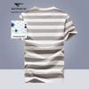 Septwolves Men's Summer Striped 7A Antibacterial Short Sleeve T-shirt