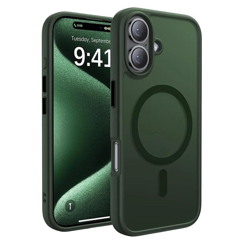 

Magnetic Matte Translucent Armor Shockproof Case For iPhone 17 16 15 14 13 12 11 Pro Max Plus For Magsafe Wireless Charge Cover for iPhone 11
