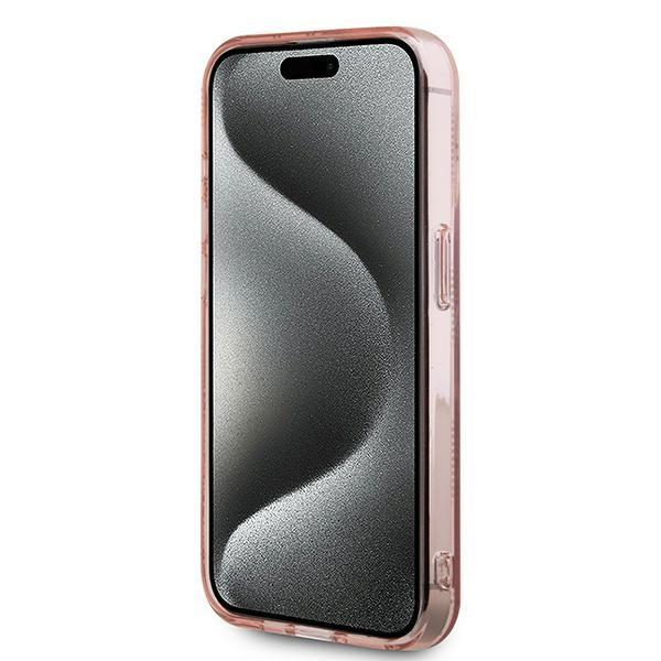 Karl Lagerfeld Klhcp15Lhklpchp Iphone 15 Pro 6.1 Różowy/Pink Hardcase Iml Choupette Head & Monogram