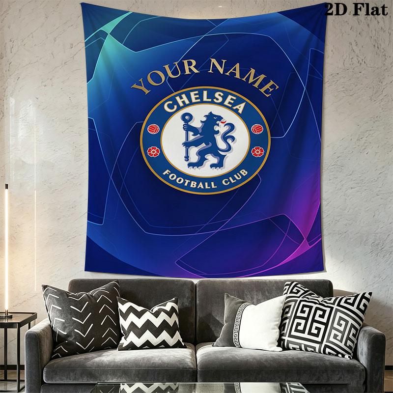 Custom Chelsea F.C Wall Hanging Printed Fabric Blanket Decorative Tapestries for Bedroom Living Room Home Decor