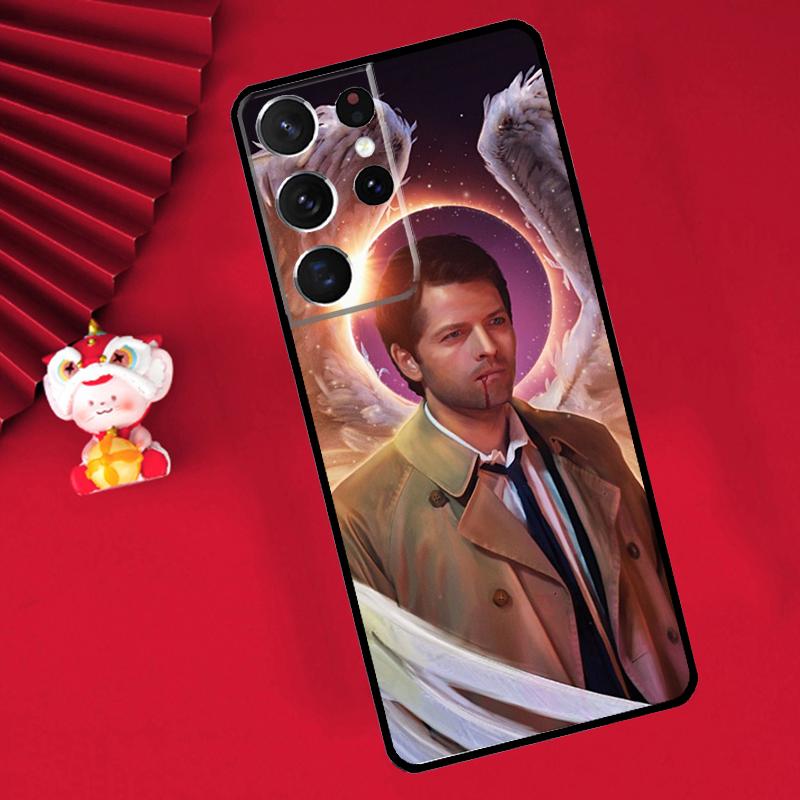 Angel Castiel Supernatural Hülle für Samsung Galaxy S26 S25 S24 Ultra S21 S20 S22 S23 Ultra S10 Plus S25 FE