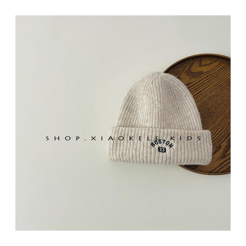 Kinderwollmütze im koreanischen Stil Herbst- und Winterstil Vielseitige Baby-Strickmütze mit Ohrenschutz Jungen- und Mädchenwollmütze Kältemütze