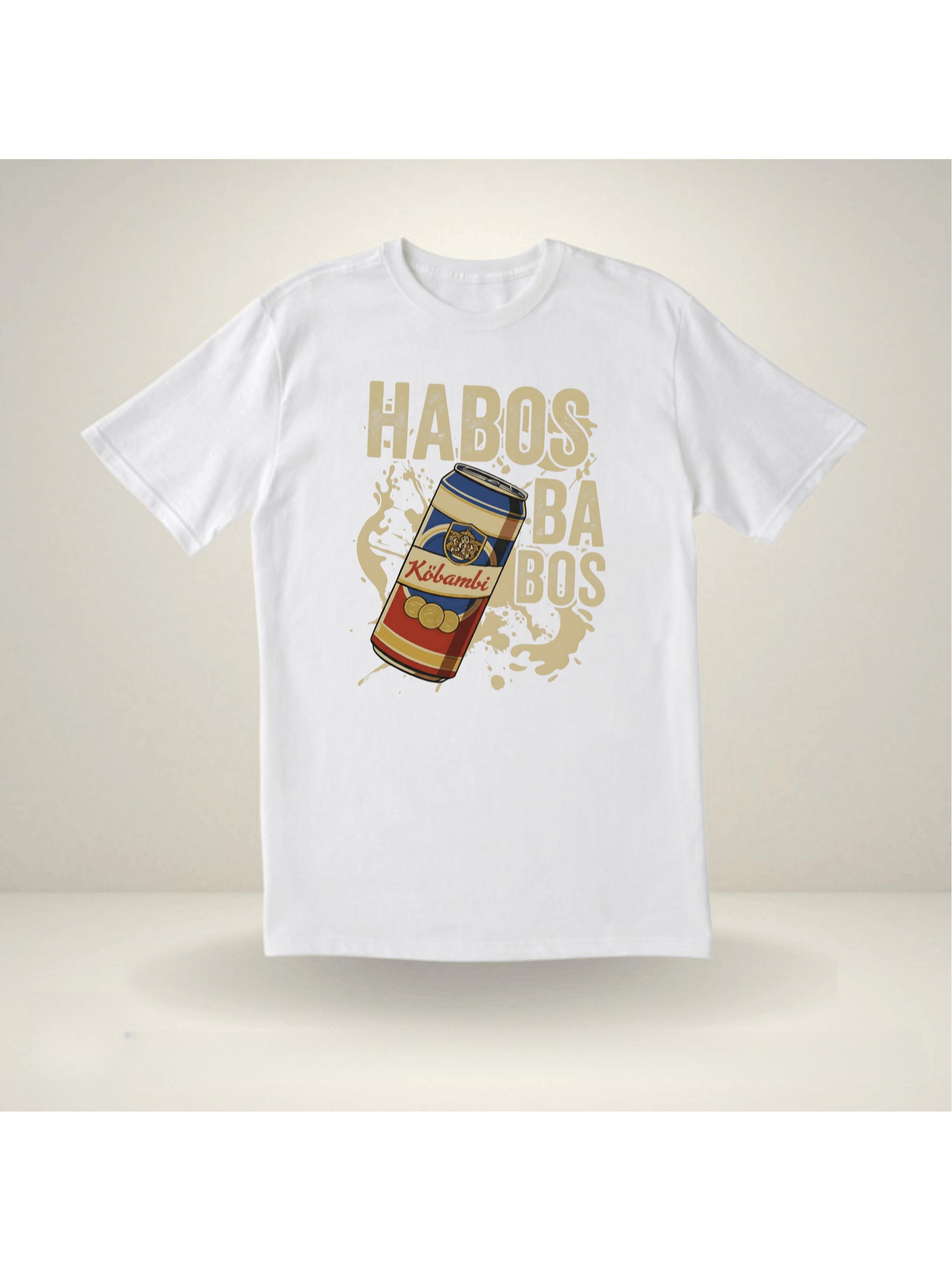 

Fun Beer T-shirt with HABOS BABOS Printed on It - Black M