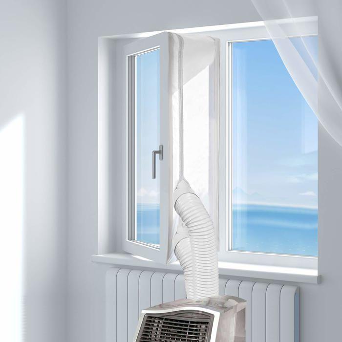 Tissu de calfeutrage pour climatiseur - AIMOONSA - 300 cm - Blanc - Universel - Installation facile