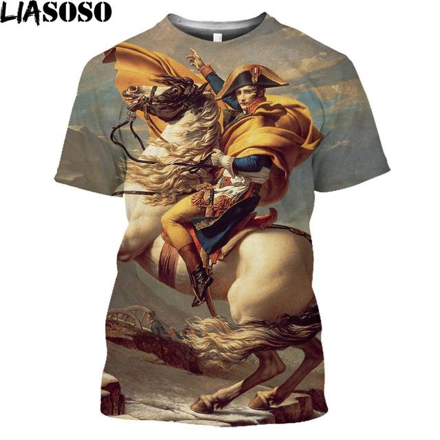 

Футболка «Наполеон» Наполеон Бонапарт Ретро-пропагандистская футболка Модная мужская футболка с рисунком 6xl Модная футболка с короткими рукавами для отдыха 6XL