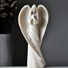Guardian Angel Figurine Vintage European Inspired Resin Statue for Home Office Decor Perfect for Living Room Study Garden