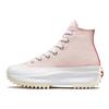 Converse Run Star Hike Plateforme Satin Confortable Légères Chaussures Montantes en Toile Unisexe Baskets Rose A00900C