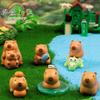 8pcs/Set Capybara Figurine Animals Model Mini Kapibare Action Figures Toy Home Decoration Kids Gift