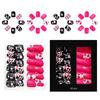 Pack of 48 Shining Artificial Nail for Special Occasions Featuring Rose Red Love Heart Glitters Valentines Theme