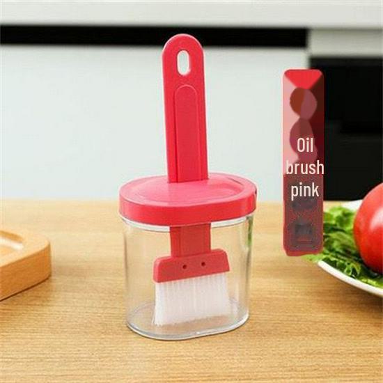 

Силиконовая кисть для масла с бутылочкой - термостойкий инструмент для выпечки и барбекю One-piece oil brush розовый