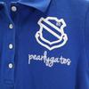 Pearly Gates Made In Japan Short Sleeve Polo Shirt Blue Kanoko Fabric Women Used