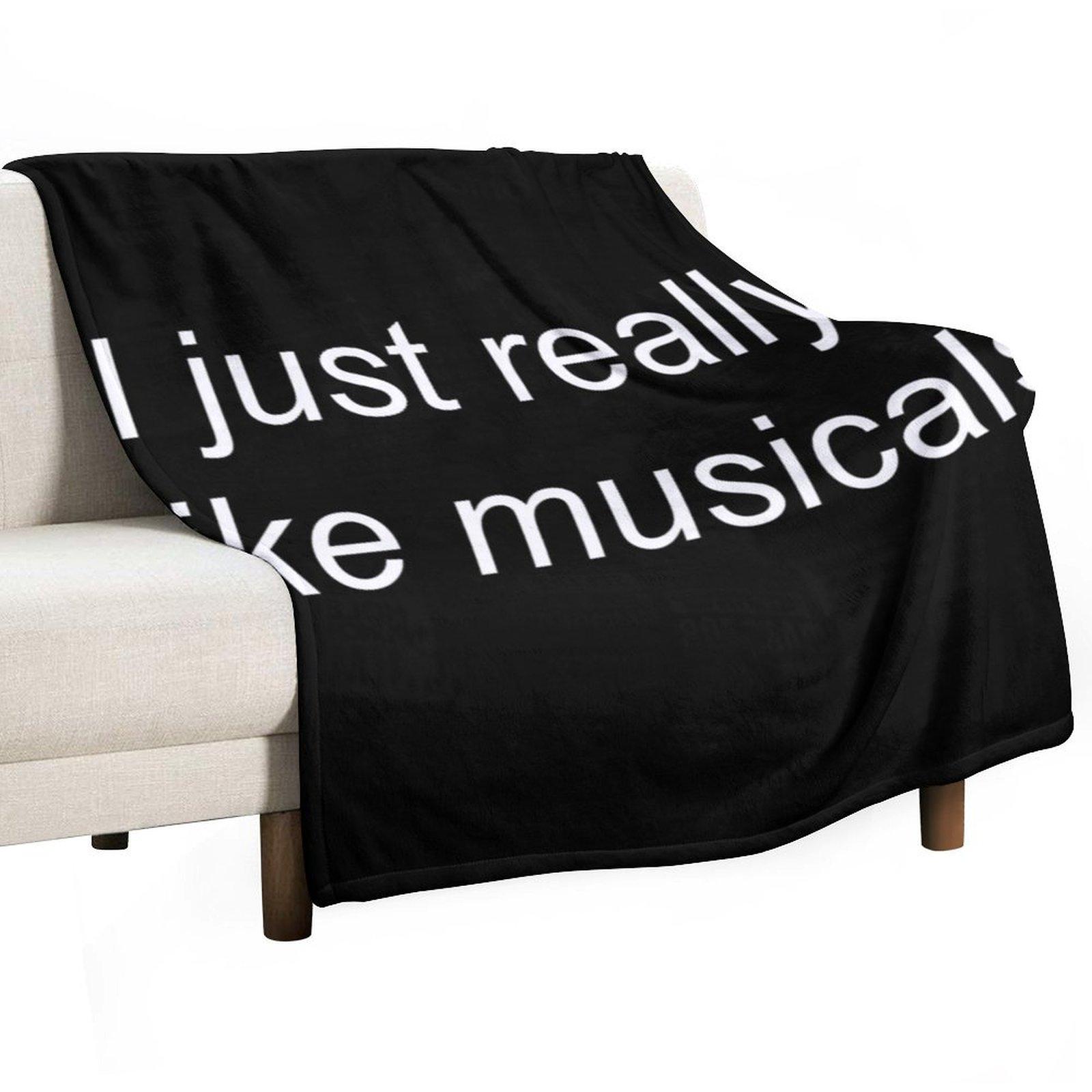 I just really like musicals Throw Blanket Baby Loose Kid S Beach Blankets 30x40in