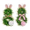 Artificial Wreath Spring Wreath with LED Light for Front Door Porch Wall Garden Farmhouses Party Table Centerpieces