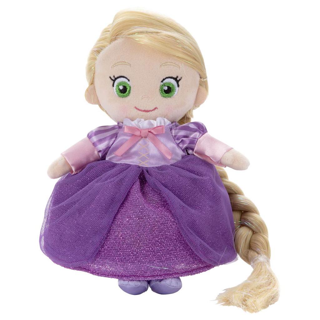 Takara Tomy Arts Disney Character My Friend Princess Hair & Makeup Plush Doll, Sparkly Dress-Up Rapunzel, Approximately 20cm Tall