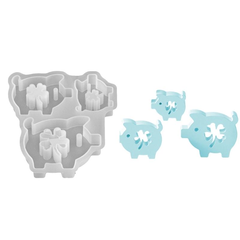 Food Grade Silicone Craft Mould With Cute Pig Designs For Casting And Candle Creation Projects