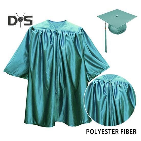 1 Set Unisex Kinder Abschlussrobe Hut Set Frontreißverschluss Lose Quaste Jahresschild Schüler Kindergarten Abschlusszeremonie Talar Kappe Quaste Set