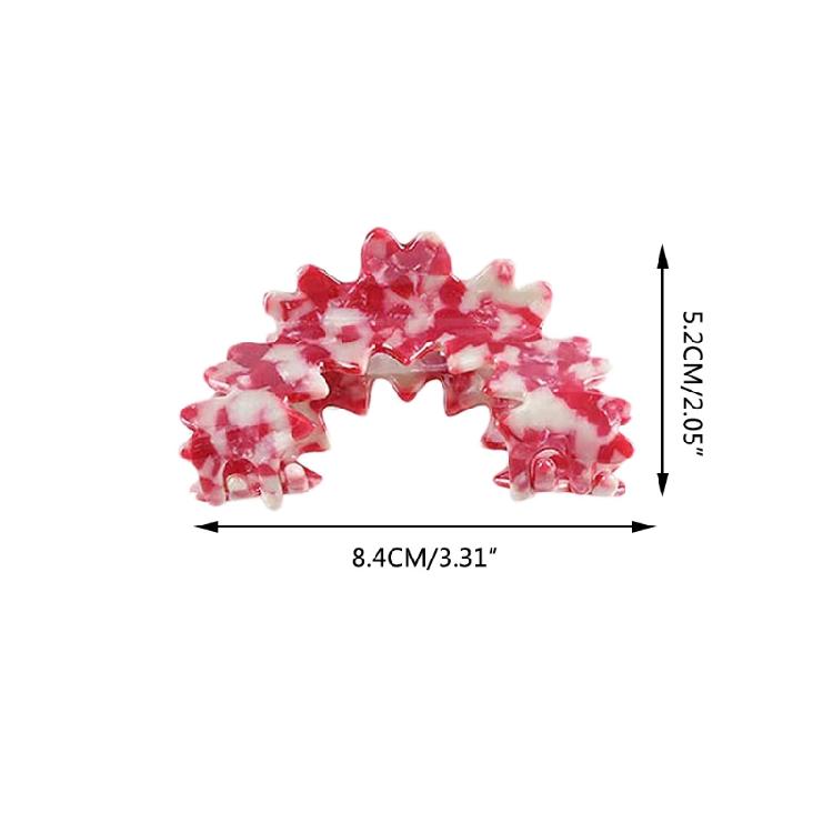 Non-Slip Hair Claws Colourful Flower Jaw Clips Ponytail Catch Barrette Hairpins