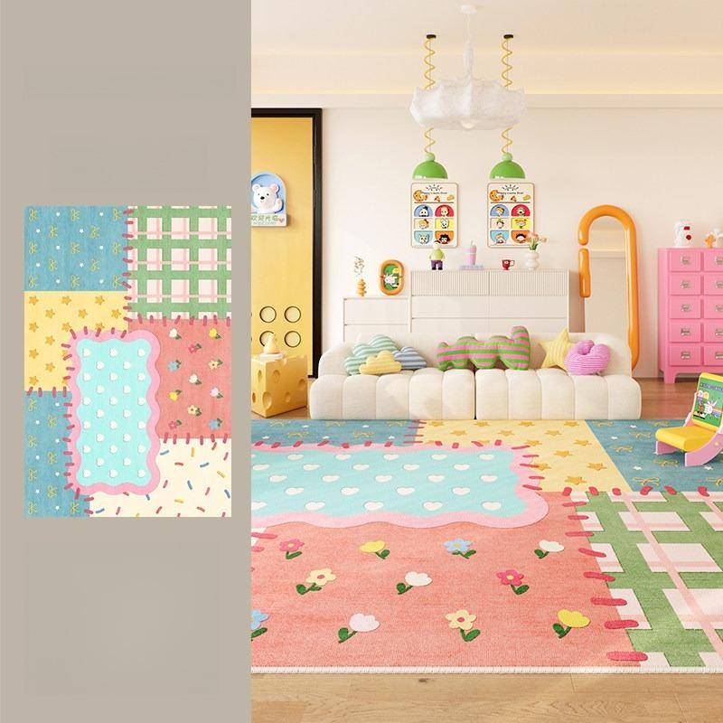 Dopamine Color Bedroom Decor Washable Carpet Large Area Carpets for Living Room Thick Plush Study Floor Mat Home Fluffy Soft Rug
