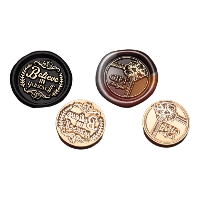 

Brasses Wax Seal Stamp Head Replacements for Gift Envelope Sealing Greeting Card