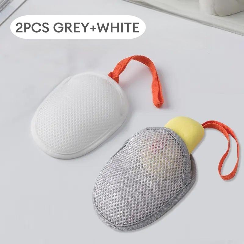 

2~8Pcs Latest Foaming Soap Bag Net Mesh Massage Exfoliator Pouch Bathing Bubble Maker Cleaning Tool For Kids Good Gift