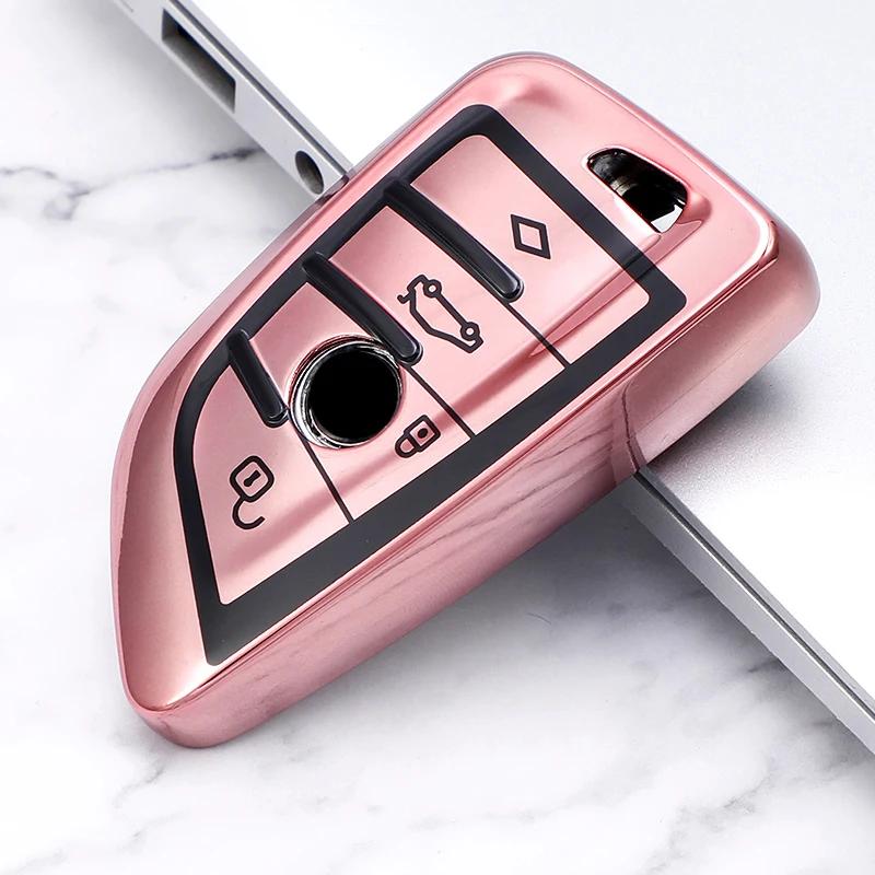 TPU Shell Fob for BMW 2 3 5 7 Series X1 X3 X5 X6 F45 F46 G20 G30 G32 G11 G12 F48 G01 F15 F85 F16 F86 Car Key Case Cover Holder