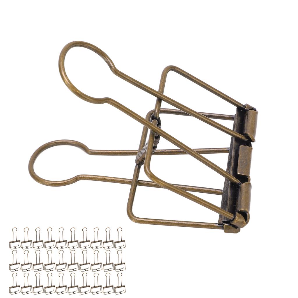 30Pcs Wire Clips 2 Inch Hollow Out Strong Clamping Multi Purpose Small Clips for Notes Tickets Papers