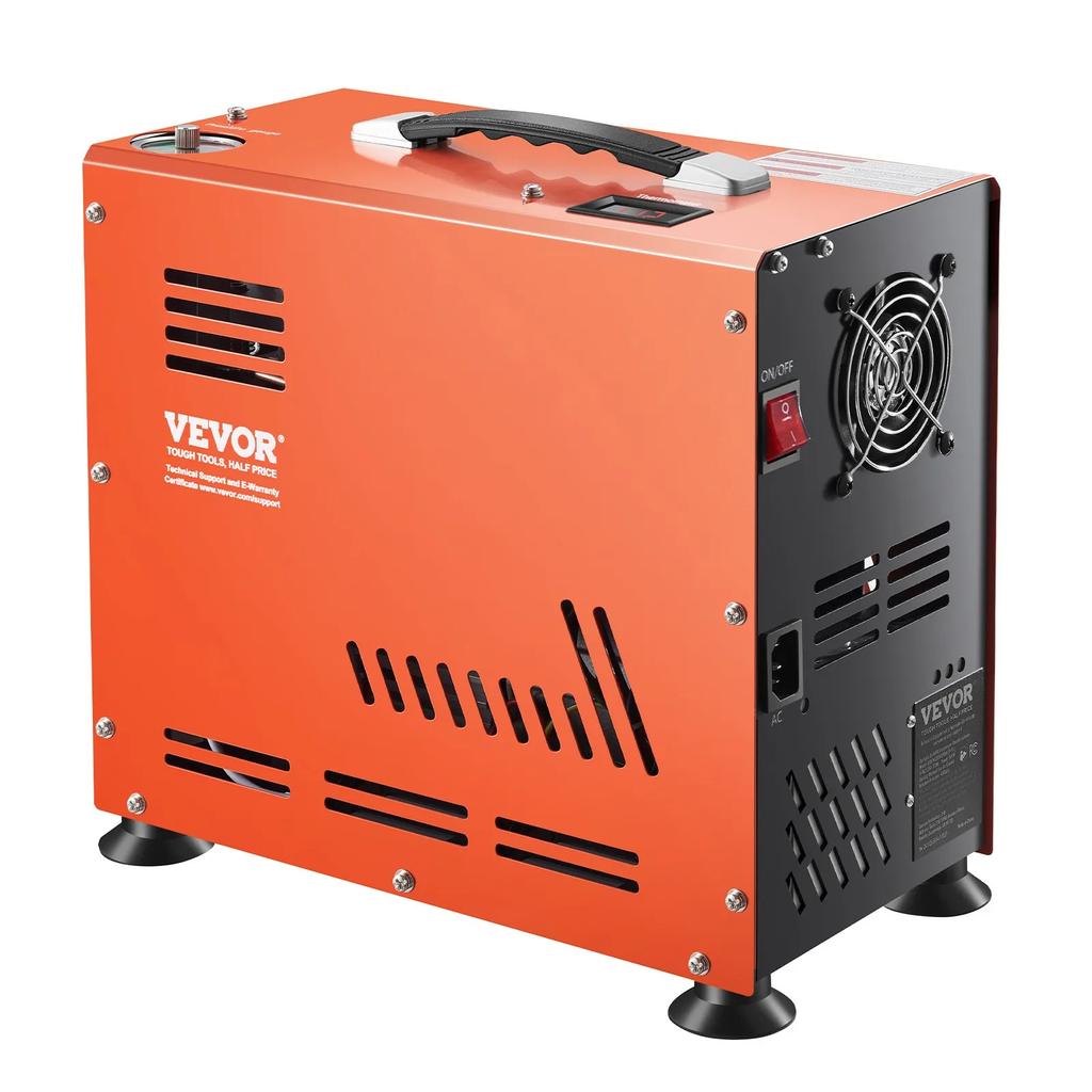 VEVOR PCP Air Compressor, 800W Dual-Cylinder PCP Airgun Compressor 4500PSI/30Mpa with Built-in Fan Cooling System