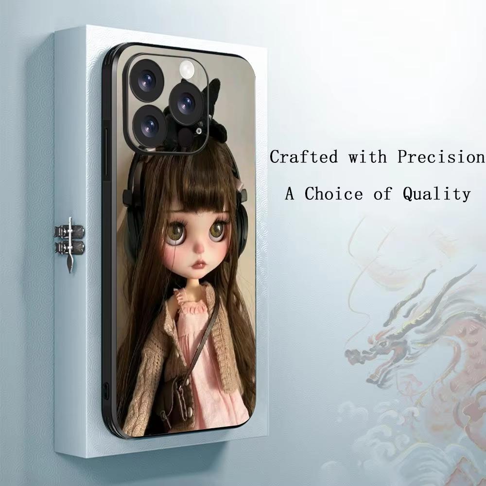 Bl-ytheS Cute doll fashion design Phone Case For iPhone 17 16 16e 15 14 13 12 11 Plus Mini Pro Max Soft black Shockproof Cover